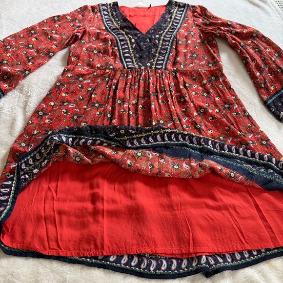 Anthropologie Akemi + Kin Rosalind Embroidered Dress Boho Festival Size Medium - Picture 7 of 13